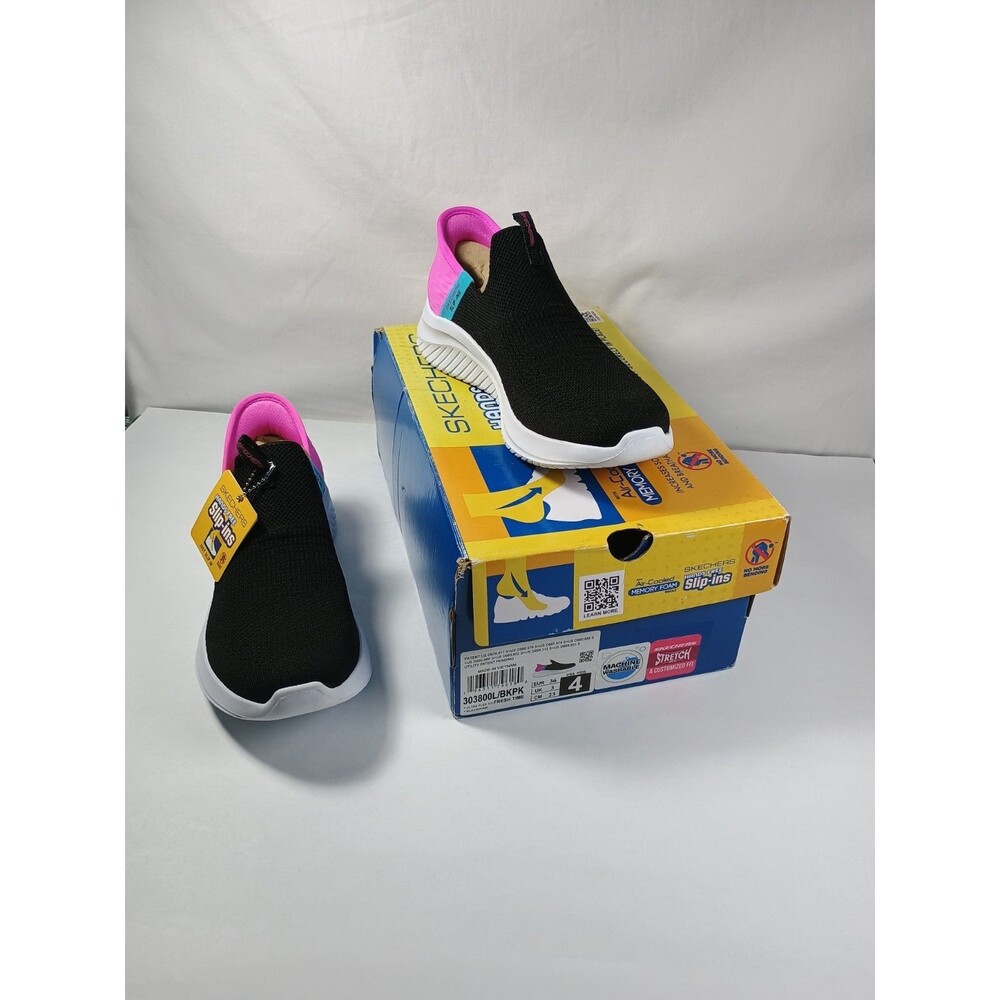 Skechers Kids Ultra Flex 3.0 Fresh Time Slip On Memory Foam Stretch Fit Size 4